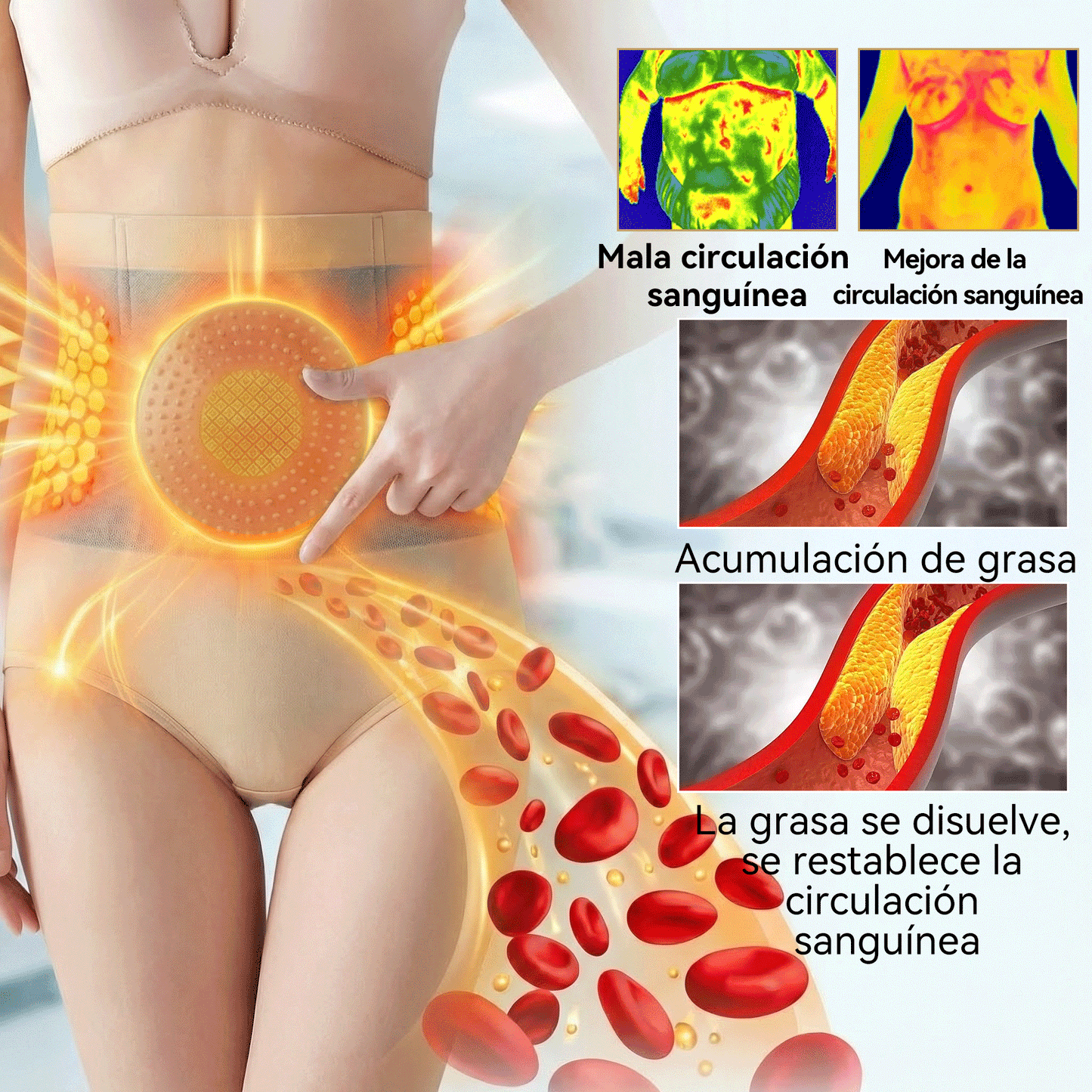 🙆‍♀️🙆‍♀️ GFOUK® 2026 Versión Mejorada Plus | 🥰 Shorts Quemagrasas 4 en 1 con Moringa, Berberina y Micro-Partículas Esculpidoras