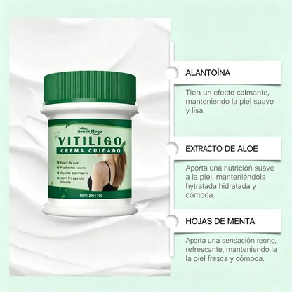 Crema de cuidado para piel con manchas blancas