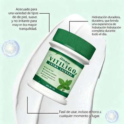 Crema de cuidado para piel con manchas blancas