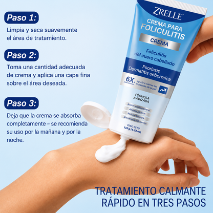 Crema para la foliculitis | Calma y ayuda a eliminar los granitos del cuero cabelludo, la cara, el cuerpo y los glúteos | Para vellos encarnados, irritación por afeitado y acné