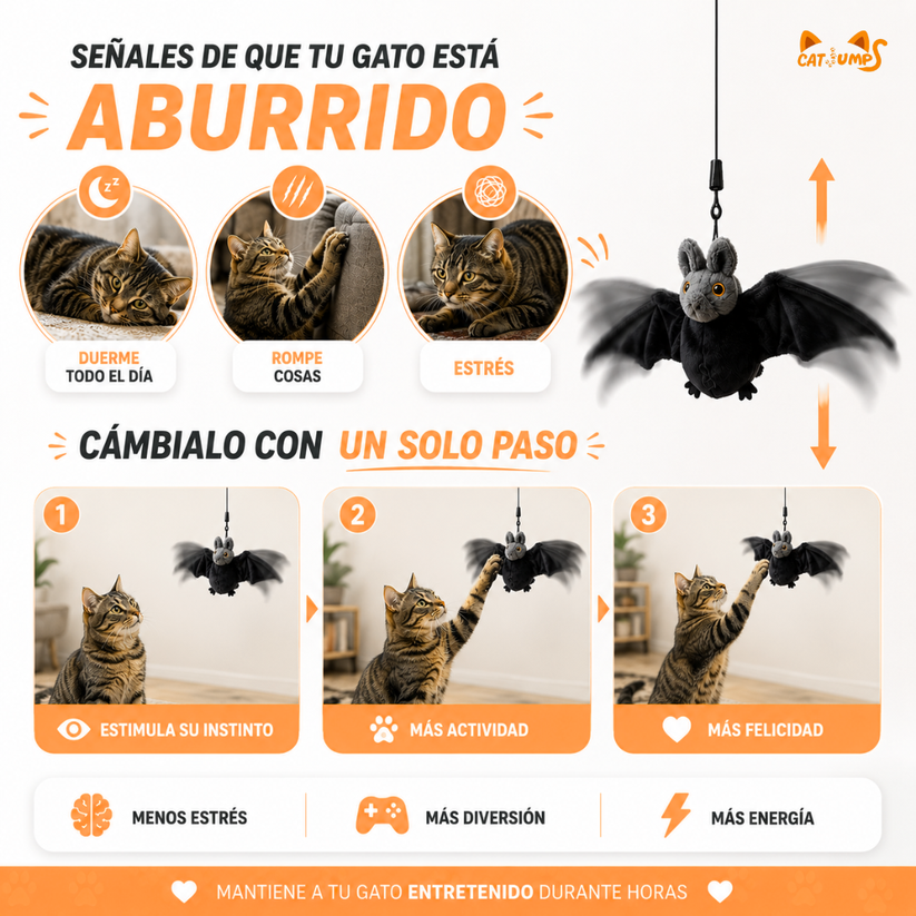 Murciélago Volador Interactivo para Gatos