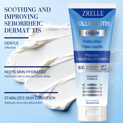 Folliculitis Cream | Soothes & Helps Clear Bumps on Scalp, Face, Body & Butt | for Ingrown Hairs, Razor Bumps & Acne | 120g (01)